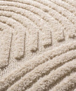 Tapis scandinave - Arc Curve Crème - close up