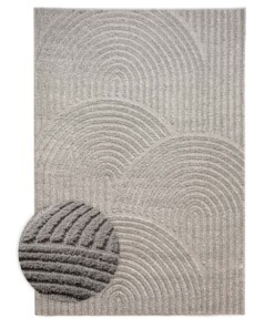 Tapis scandinave - Arc Curve gris clair - overzicht