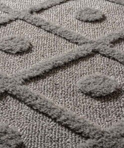 Tapis scandinave - Arc Diamond gris clair - close up