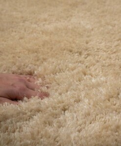 Tapis Shaggy Rond - Meadow Crème - close up