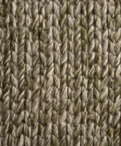 Tapis en laine - Hyssing vert olive - close up