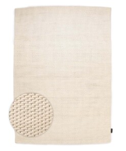 Tapis en laine - Vridning blanc - overzicht