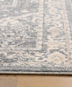 Tapis vintage - Classic Bernard bleu/blanc - close up