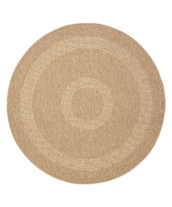 Tapis d'extérieur Rond aspect jute - Sunset Spirit beige/blanc - overzicht