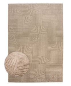 Tapis scandinave - Contour Bend beige - overzicht