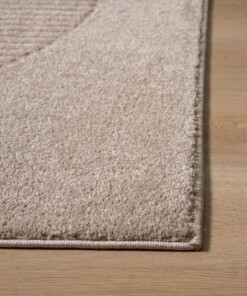 Tapis Carré scandinave - Contour Circle beige - close up