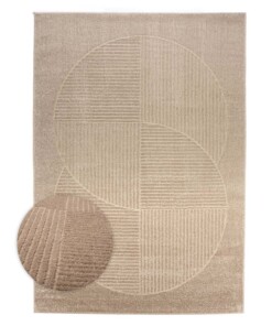 Tapis scandinave - Contour Circle beige - overzicht