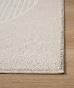 Tapis scandinave - Contour Circle Crème - close up