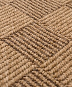 Tapis d'extérieur aspect jute - bohème Jewel beige/marron - close up