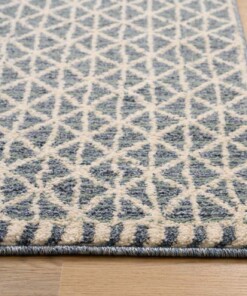 Tapis design - Fancy Waves Crème/bleu - close up