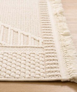 Tapis - Knit Diamond blanc - close up