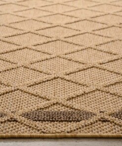 Tapis d'extérieur petit losange - Retreat beige - close up