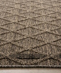 Tapis d'extérieur petit losange - Retreat gris - close up