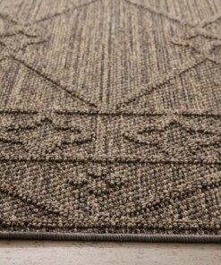 Tapis bohème d'extérieur - Retreat gris - close up