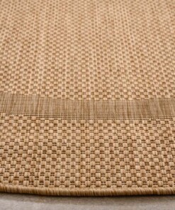 Tapis d'extérieur Rond - Sunset beige - close up