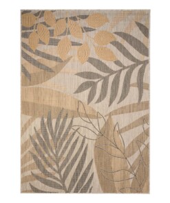 Tapis d'extérieur Feuilles de palmier - Coastal Coral beige - overzicht