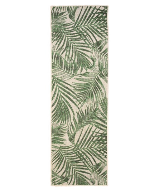 Tapis de balcon Feuilles de palmier - Coastal Cove blanc/vert - overzicht