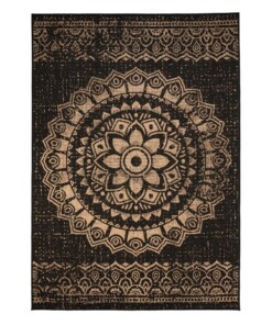 Tapis d'extérieur bohème - Coastal Hammock noir/beige - overzicht