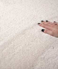 Tapis velours Rond - Flair blanc - close up